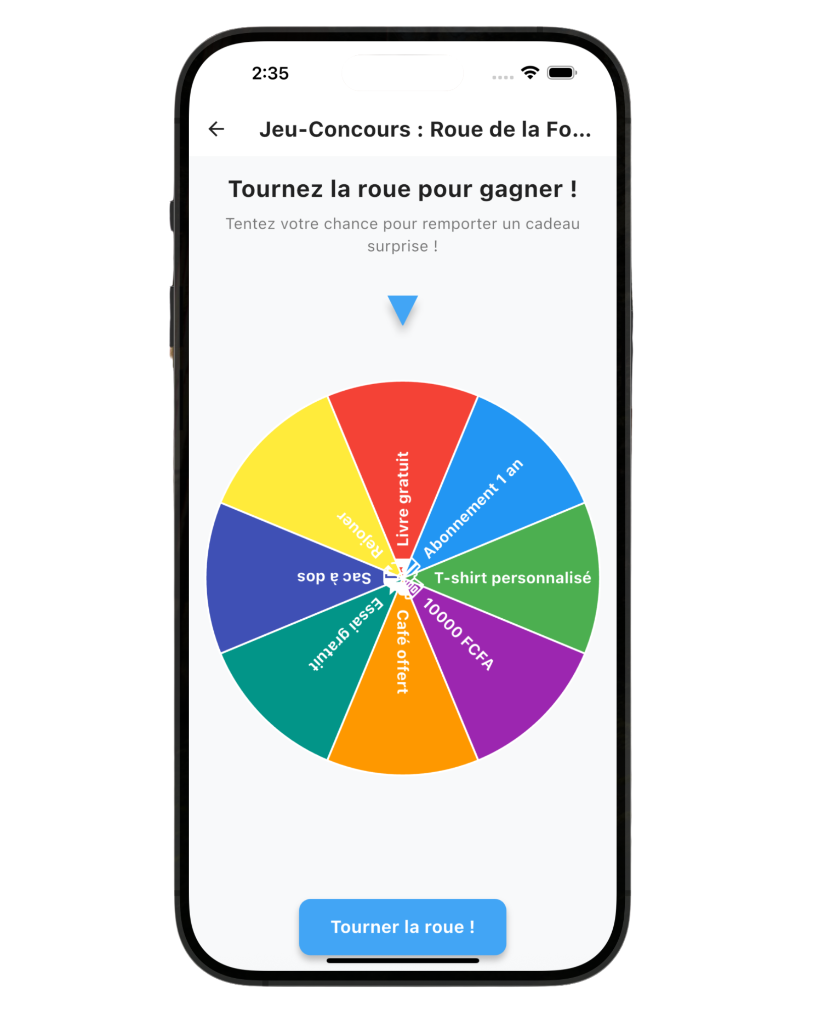 Écran accueil Kaylire